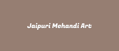 Jaipuri Mehandi Art